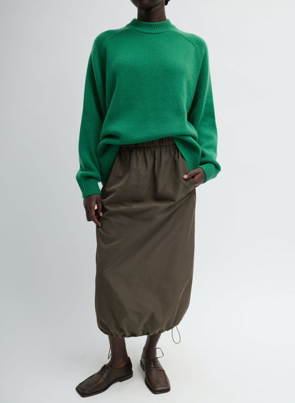 Italian Sporty Nylon Midi Anorak Skirt | Tibi Quality