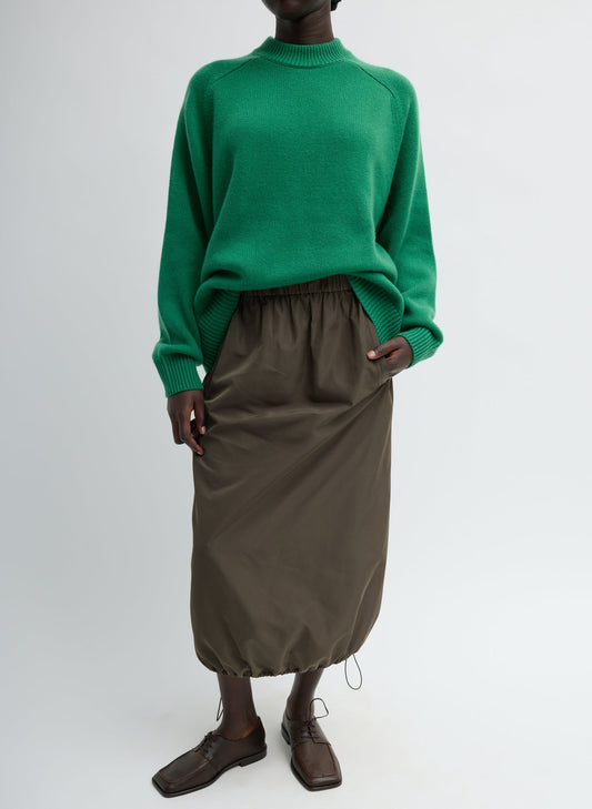 Italian Sporty Nylon Midi Anorak Skirt | Tibi Quality