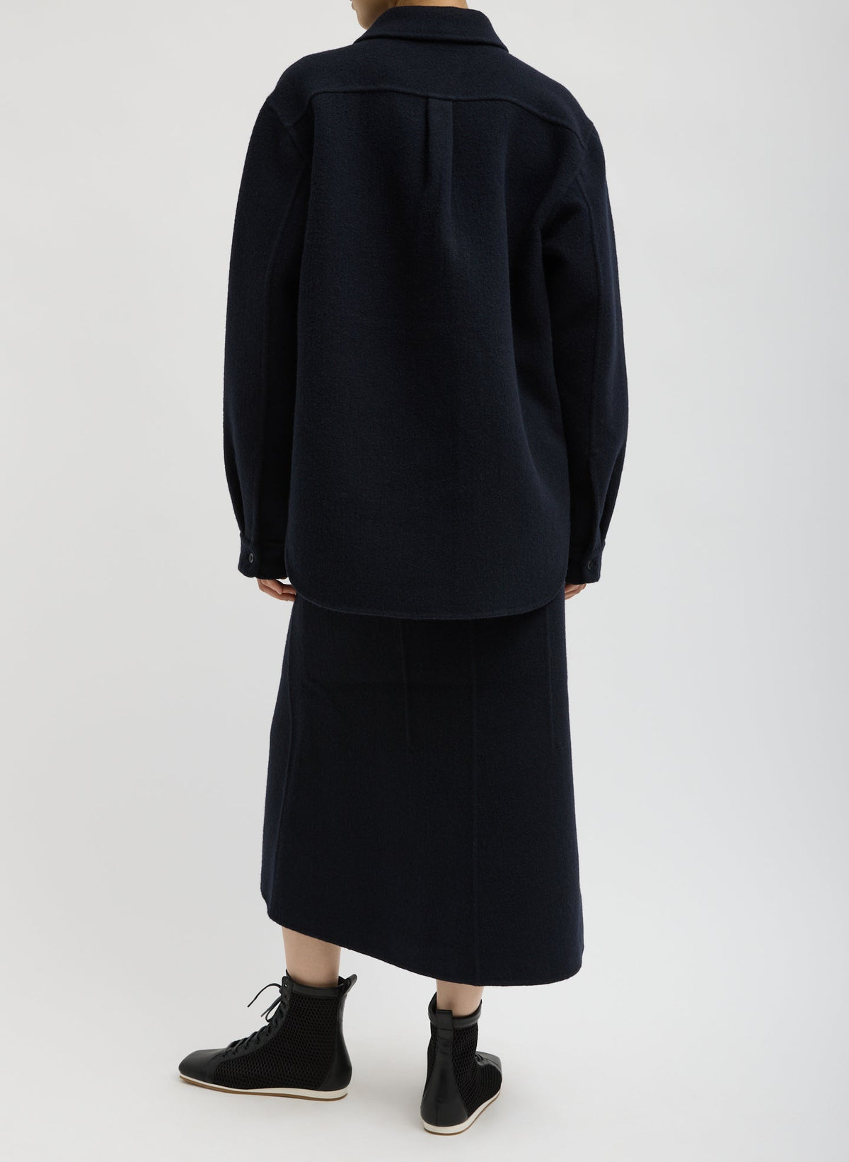 Luxe Double Faced Wool Angora Sculpted Skirt | Tibi New