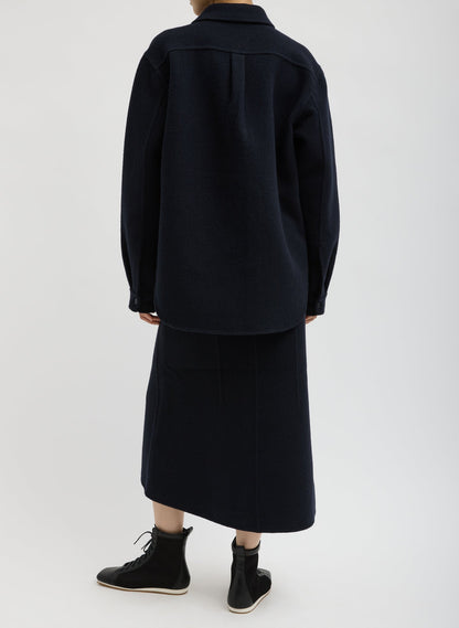 Luxe Double Faced Wool Angora Sculpted Skirt | Tibi New