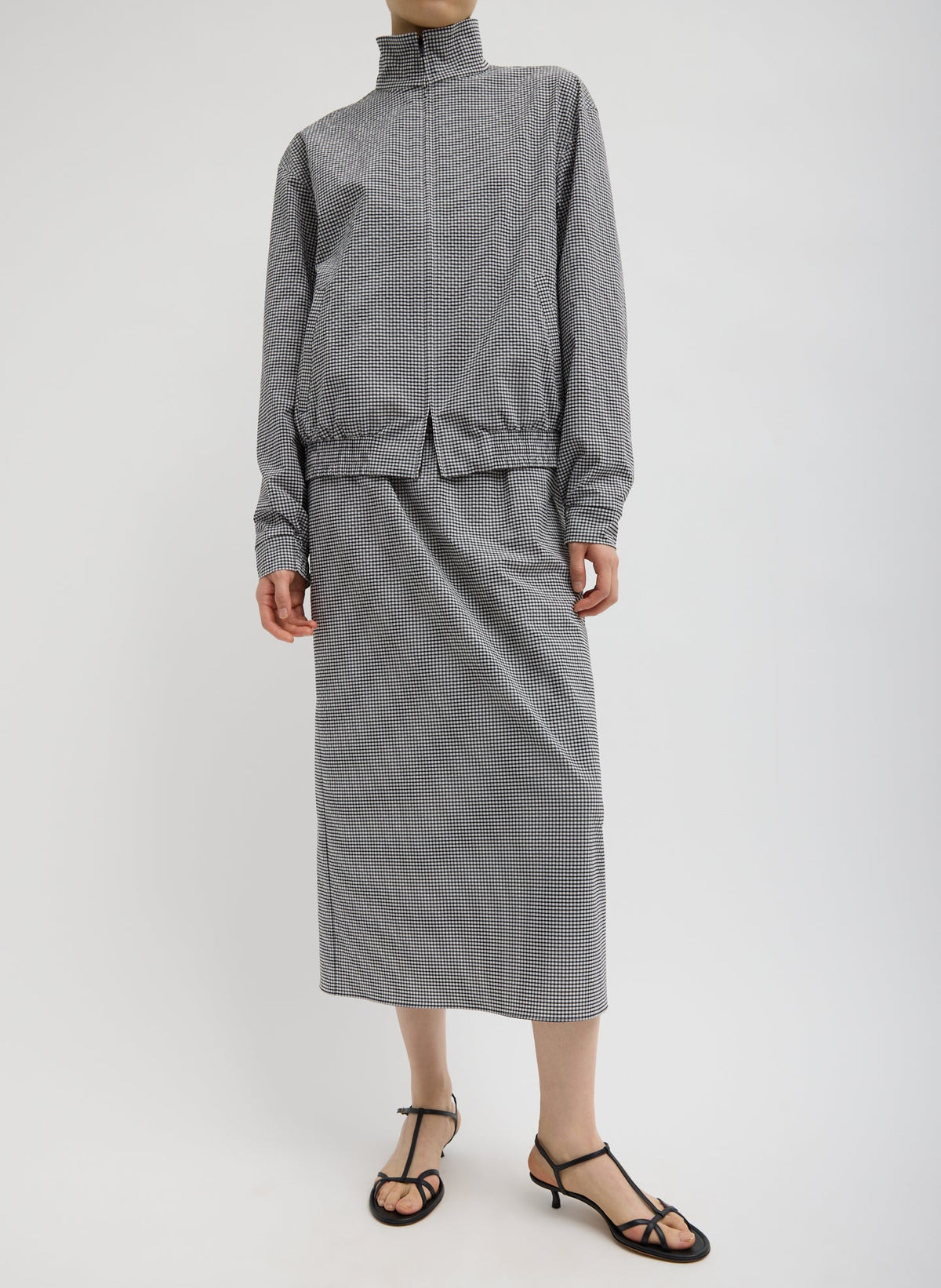 Tech Gingham Slip Skirt | Tibi Signature