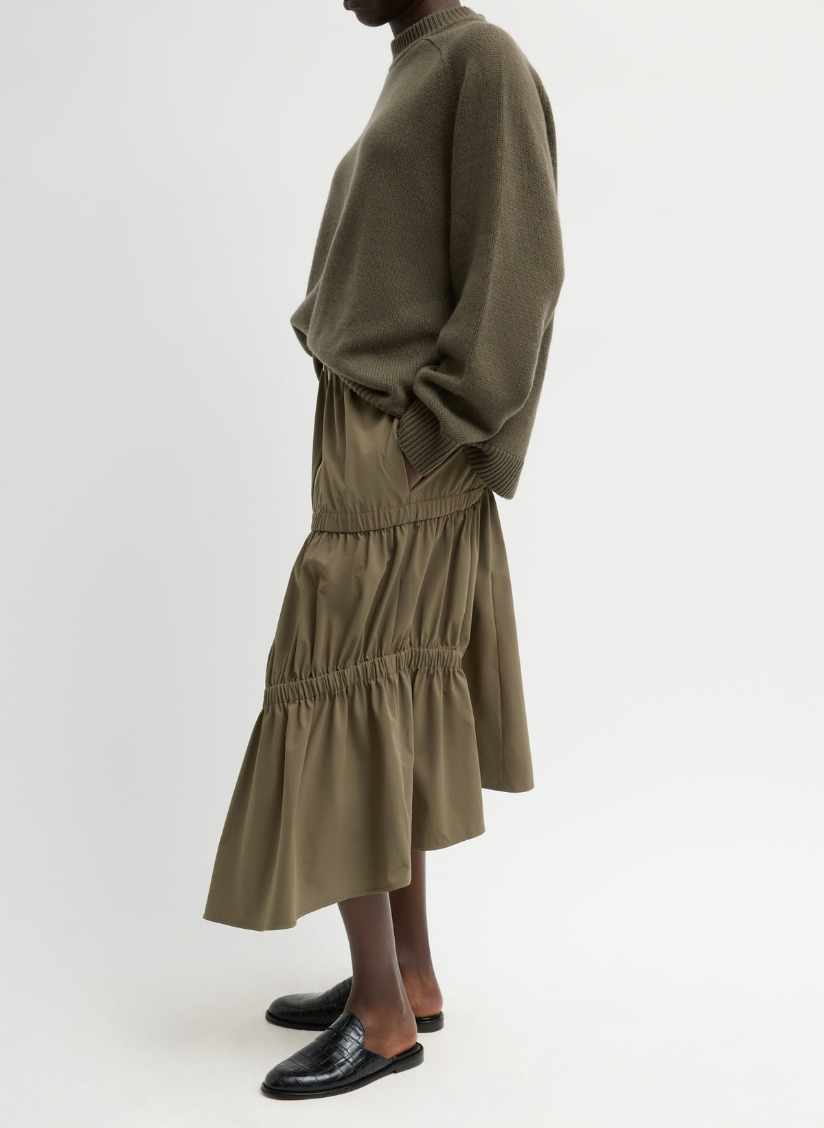 Tech Suiting Asymmetrical Skirt | Tibi Special Offer