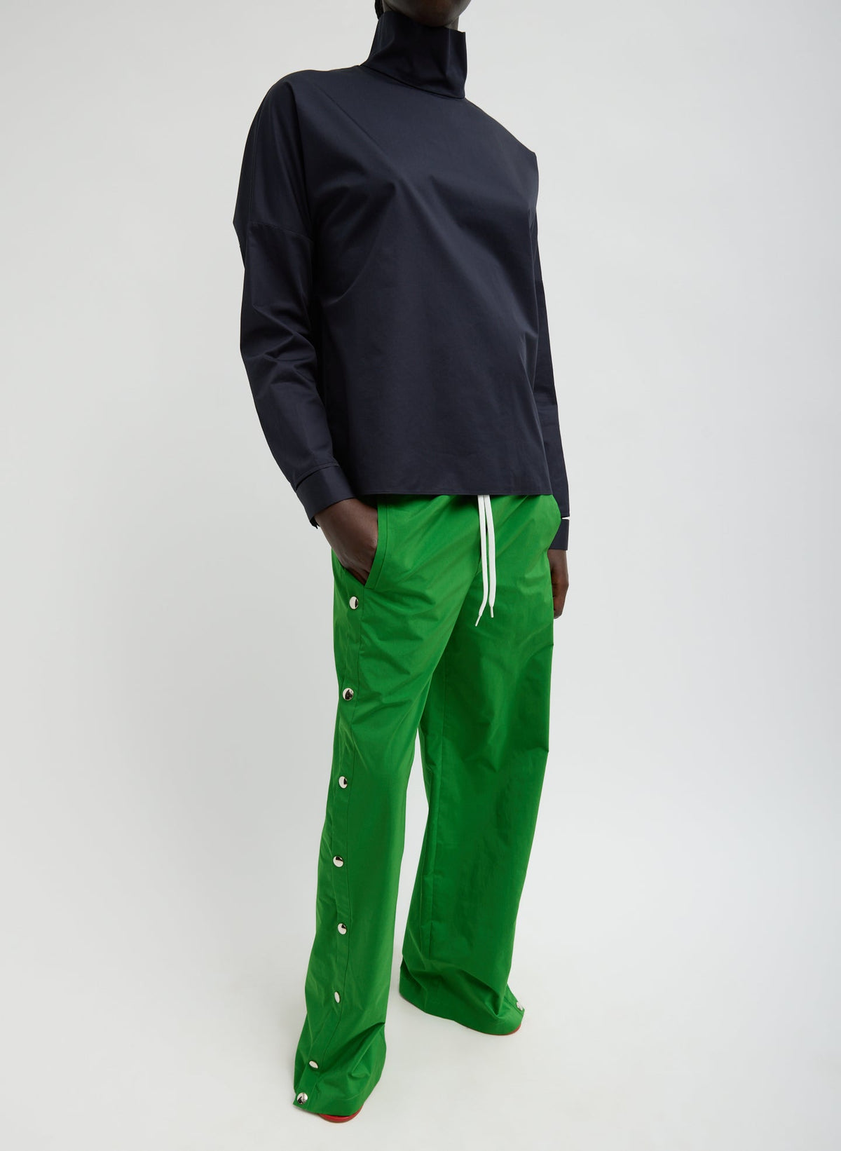 Nylon Snap Pull On Jogger | Tibi Signature