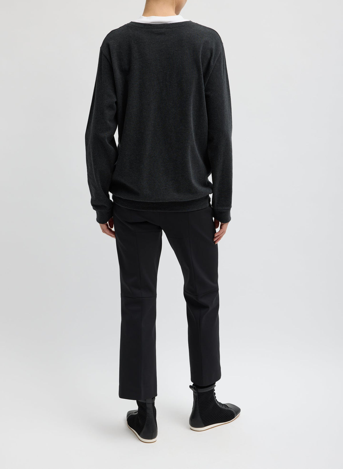 Compact Tech Knit Cropped Bootcut Pant | Tibi Value